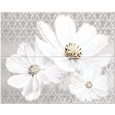 Панно из 2 частей SFUMATO GREY FLORET 40,2х50,5 (6 комплектов) 